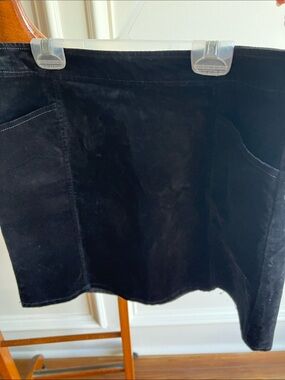 LOFT Black Mini Skirt with Front Panel Pockets